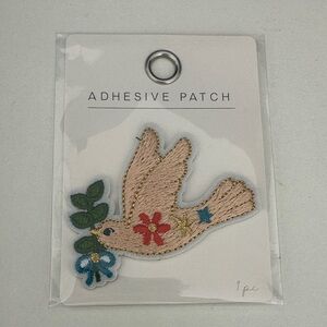 Embroidered Dove Adhesive Patch NIP